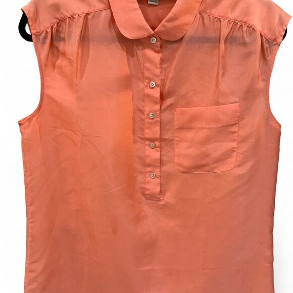 Jcrew Women's Orange Silk Blouse - Picture 1 of 5